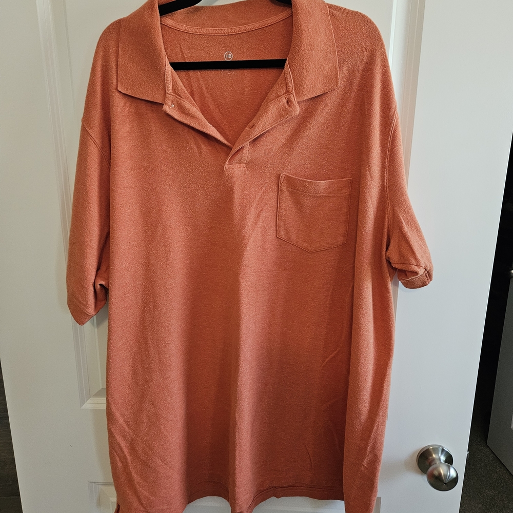 Harbor Bay Men's Polo in Warm Orange